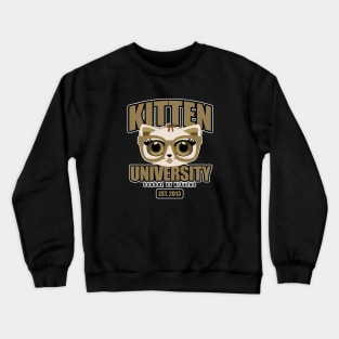 Kitten University - Brown Crewneck Sweatshirt